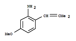 (9ci)-5-甲氧基-2-(2-甲基-1-丙烯基)-苯胺结构式_750597-53-6结构式