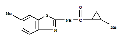 (9ci)-2-甲基-n-(6-甲基-2-苯并噻唑)-环丙烷羧酰胺结构式_750616-60-5结构式