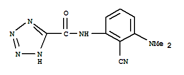 (9ci)-n-[2-氰基-3-(二甲基氨基)苯基]-1H-四唑-5-羧酰胺结构式_751432-30-1结构式