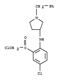 2-氯-1-[5-氯-2-[[1-(苯基甲基)-3-吡咯烷]氨基]苯基]-乙酮结构式_752165-83-6结构式