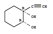 顺式-(9ci)-1-乙炔-1,2-环己烷二醇结构式_75476-42-5结构式