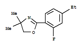 (9ci)-2-(4-乙基-2-氟苯基)-4,5-二氢-4,4-二甲基-噁唑结构式_755014-07-4结构式