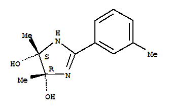 顺式-(9ci)-4,5-二氢-4,5-二甲基-2-(3-甲基苯基)-1H-咪唑-4,5-二醇结构式_756766-48-0结构式
