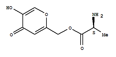 (9ci)-(5-羟基-4-氧代-4H-吡喃-2-基)L-丙氨酸甲酯结构式_757915-07-4结构式