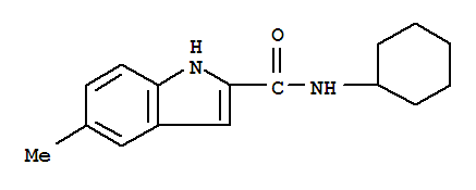 (9ci)-n-环己基-5-甲基-1H-吲哚-2-羧酰胺结构式_757946-17-1结构式