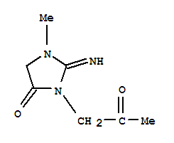 (9ci)-2-亚氨基-1-甲基-3-(2-氧代丙基)-4-咪唑啉酮结构式_759430-95-0结构式