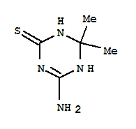 (9ci)-6-氨基-3,4-二氢-4,4-二甲基-1,3,5-三嗪-2(1h)-硫酮结构式_75956-86-4结构式