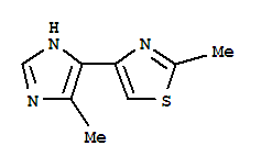 (4CI)-2-甲基-4-(4-甲基-5-咪唑)-噻唑结构式_760192-16-3结构式