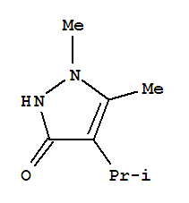 (9ci)-1,2-二氢-1,5-二甲基-4-(1-甲基乙基)-3H-吡唑-3-酮结构式_760971-68-4结构式