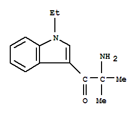 (9ci)-2-氨基-1-(1-乙基-1H-吲哚-3-基)-2-甲基-1-丙酮结构式_761338-34-5结构式