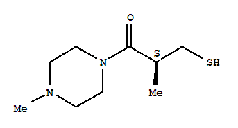 (s)-(9ci)-1-(3-疏基-2-甲基-1-氧代丙基)-4-甲基哌嗪结构式_761357-97-5结构式