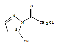 (5s)-(9ci)-1-(氯乙酰基)-4,5-二氢-1H-吡唑-5-甲腈结构式_761414-86-2结构式