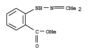 (9ci)-2-[(1-甲基亚乙基)肼基]-苯甲酸甲酯结构式_76368-94-0结构式