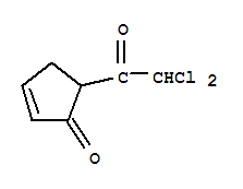 (9ci)-5-(二氯乙酰基)-2-环戊烯-1-酮结构式_76430-32-5结构式