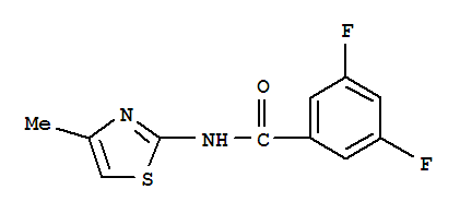(9ci)-3,5-二氟-n-(4-甲基-2-噻唑)-苯甲酰胺结构式_764692-53-7结构式