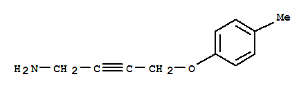 (9ci)-4-(4-甲基苯氧基)-2-丁炔-1-胺结构式_764709-93-5结构式