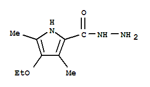 (9ci)-4-乙氧基-3,5-二甲基-1H-吡咯-2-羧酸肼结构式_765923-46-4结构式