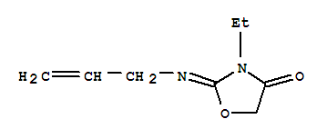 (9ci)-3-乙基-2-(2-丙烯基亚氨基)-4-噁唑烷酮结构式_766515-27-9结构式