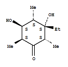 (2s,3s,4s,5s,6s)-(9ci)-3-乙基-3,5-二羟基-2,4,6-三甲基-环己酮结构式_767319-24-4结构式