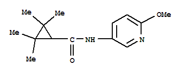 n-(6-甲氧基-3-吡啶)-2,2,3,3-四甲基-环丙烷羧酰胺结构式_767336-26-5结构式