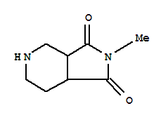 (9ci)-六氢-2-甲基-1H-吡咯并[3,4-c]吡啶-1,3(2H)-二酮结构式_768344-67-8结构式