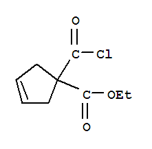 (9ci)-1-(氯羰基)-3-环戊烯-1-羧酸乙酯结构式_76910-09-3结构式