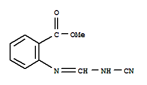 (9ci)-2-[[(氰基氨基)亚甲基]氨基]-苯甲酸甲酯结构式_77021-79-5结构式