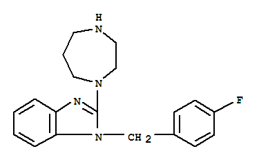 2-[1,4]二氮杂环庚烷-1-基-1-(4-氟苄基)-1H-苯并咪唑结构式_770690-79-4结构式