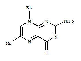 (9ci)-2-氨基-8-乙基-6-甲基-4(8H)-蝶啶酮结构式_771450-87-4结构式