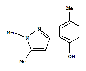 (9CI)-2-(1,5-二甲基-1H-吡唑-3-基)-4-甲基-苯酚结构式_771485-98-4结构式