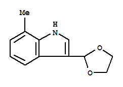 (9ci)-3-(1,3-二氧杂烷-2-基)-7-甲基-1H-吲哚结构式_773088-58-7结构式