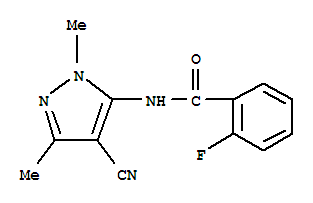 (9ci)-n-(4-氰基-1,3-二甲基-1H-吡唑-5-基)-2-氟-苯甲酰胺结构式_773140-12-8结构式