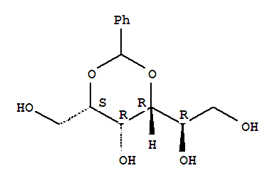 2,4-O-亚苄基-d-葡糖醇结构式_77340-95-5结构式