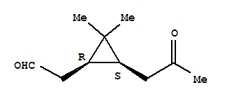 Cyclopropaneacetaldehyde, 2-acetyl-, (1r,2r)-(9ci) Structure