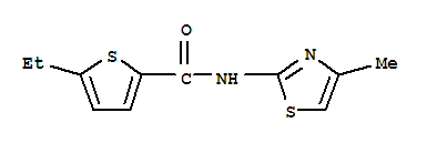 (9ci)-5-乙基-n-(4-甲基-2-噻唑)-2-噻吩羧酰胺结构式_774588-42-0结构式