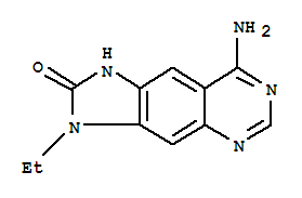 (9ci)-8-氨基-3-乙基-1,3-二氢-2H-咪唑并[4,5-g]喹唑啉-2-酮结构式_775261-38-6结构式