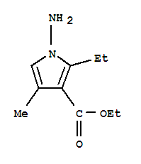 (9ci)-1-氨基-2-乙基-4-甲基-1H-吡咯-3-羧酸乙酯结构式_77588-66-0结构式