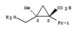 (1r,2r)-rel-(9ci)-2-(氨基甲基)-2-甲基-1-(1-甲基乙基)-环丙烷羧酸结构式_777043-13-7结构式