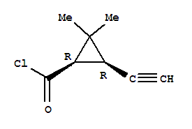 (1r-顺式)-(9ci)-3-乙炔-2,2-二甲基-环丙烷羰酰氯结构式_77723-73-0结构式