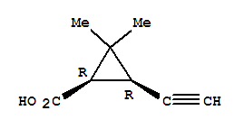 (1r-cis)-(9ci)-3-乙炔-2,2-二甲基-环丙烷羧酸结构式_77723-74-1结构式
