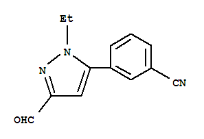 (9ci)-3-(1-乙基-3-甲酰基-1H-吡唑-5-基)-苯甲腈结构式_777952-87-1结构式