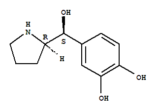 (r*,s*)-(9ci)-4-(羟基-2-吡咯烷甲基)-1,2-苯二醇结构式_77813-17-3结构式