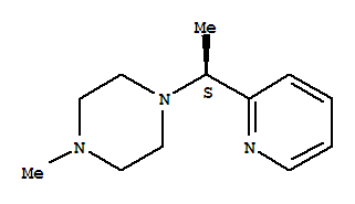 (9ci)-1-甲基-4-[(1s)-1-(2-吡啶)乙基]-哌嗪结构式_779328-49-3结构式