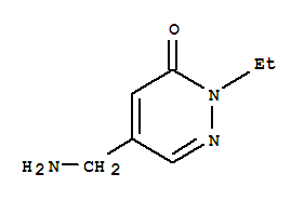 3(2H)-pyridazinone, 5-(aminomethyl)-2-ethyl-(9ci) Structure