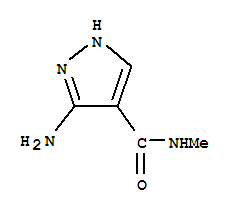 (9ci)-3-氨基-n-甲基-1H-吡唑-4-羧酰胺结构式_77937-05-4结构式