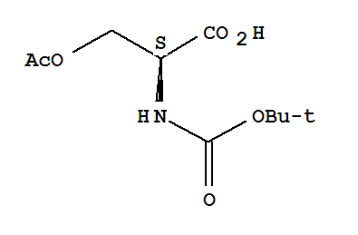 Boc-O-乙酰基-L-丝氨酸二环己铵结构式_7801-80-1结构式