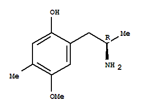 (r)-(9ci)-2-(2-氨基丙基)-4-甲氧基-5-甲基苯酚结构式_780697-71-4结构式