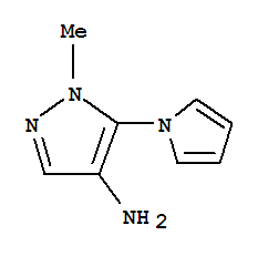 (9ci)-1-甲基-5-(1H-吡咯-1-基)-1H-吡唑-4-胺结构式_780746-49-8结构式