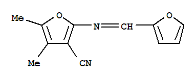 (9ci)-2-[(2-呋喃亚甲基)氨基]-4,5-二甲基-3-呋喃甲腈结构式_780806-52-2结构式