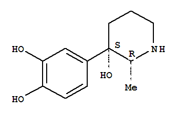 顺式-(9ci)-4-(3-羟基-2-甲基-3-哌啶基)-1,2-苯二醇结构式_781595-04-8结构式